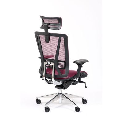 Fauteuil de bureau VASEAT - accoudoirs réglables - appui-tête intégré - rouge