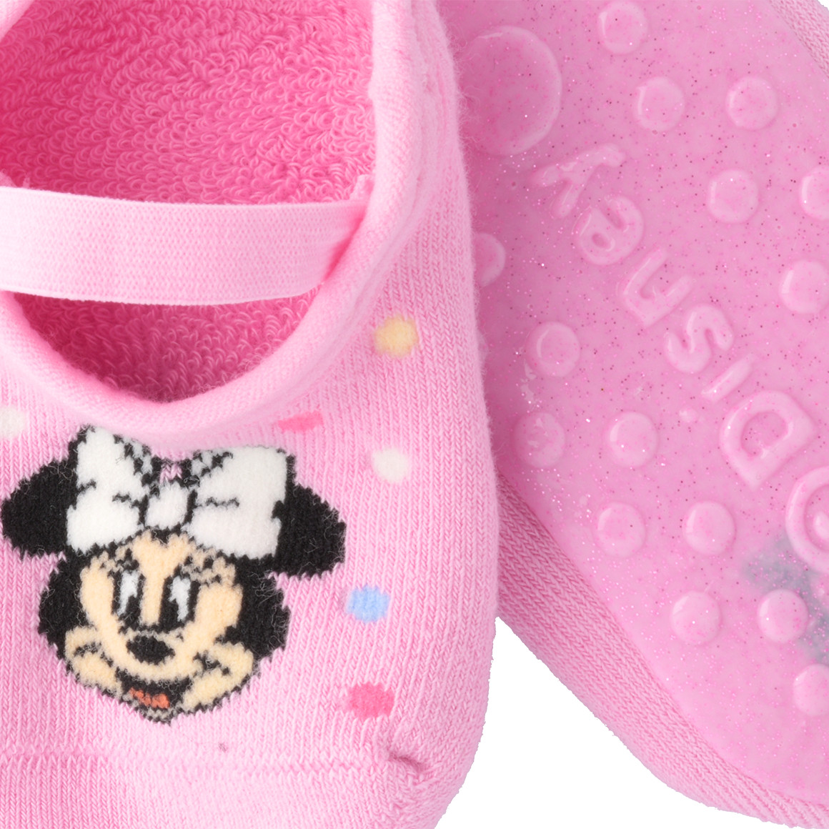 Topomini 1 Paar Minnie Maus Stoppersocken aus Frottee rosa