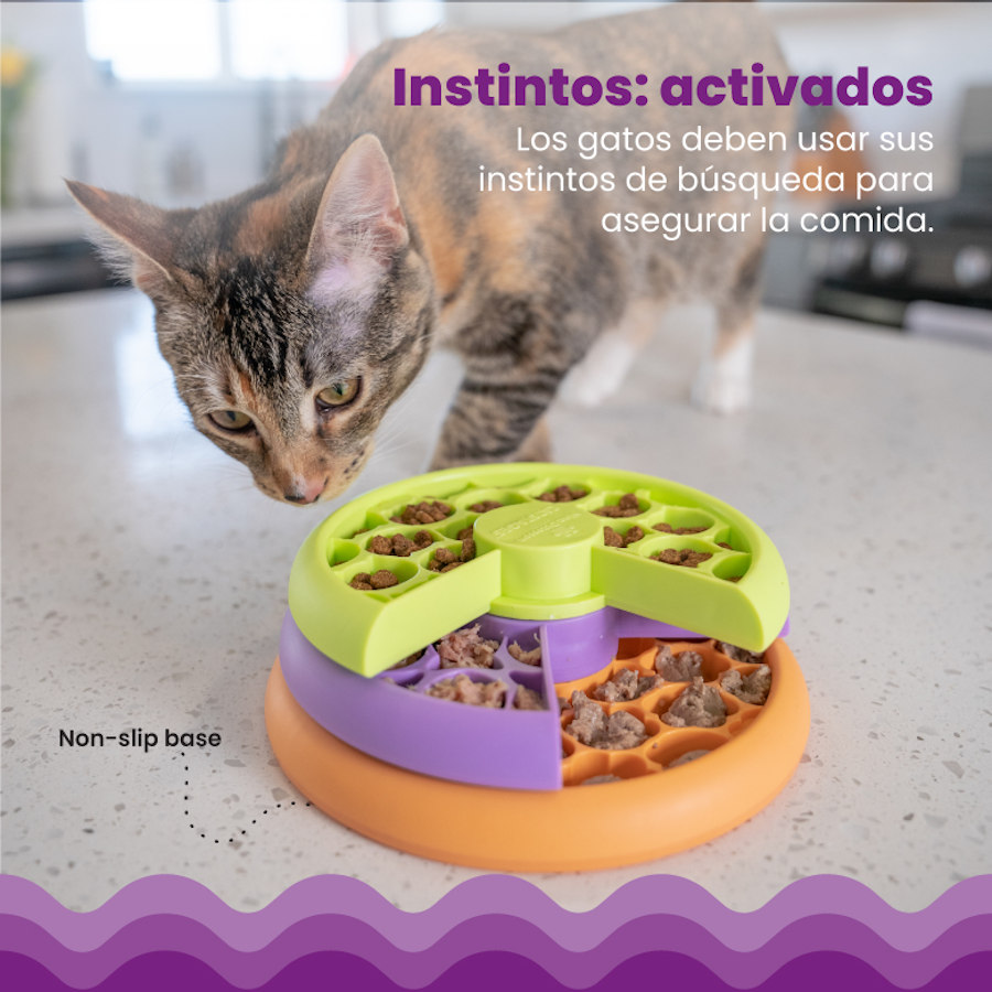 Outward Hound Catstages Nina Ottosson Kitty Lickin' Layers Alimentador Interativo para Gatos