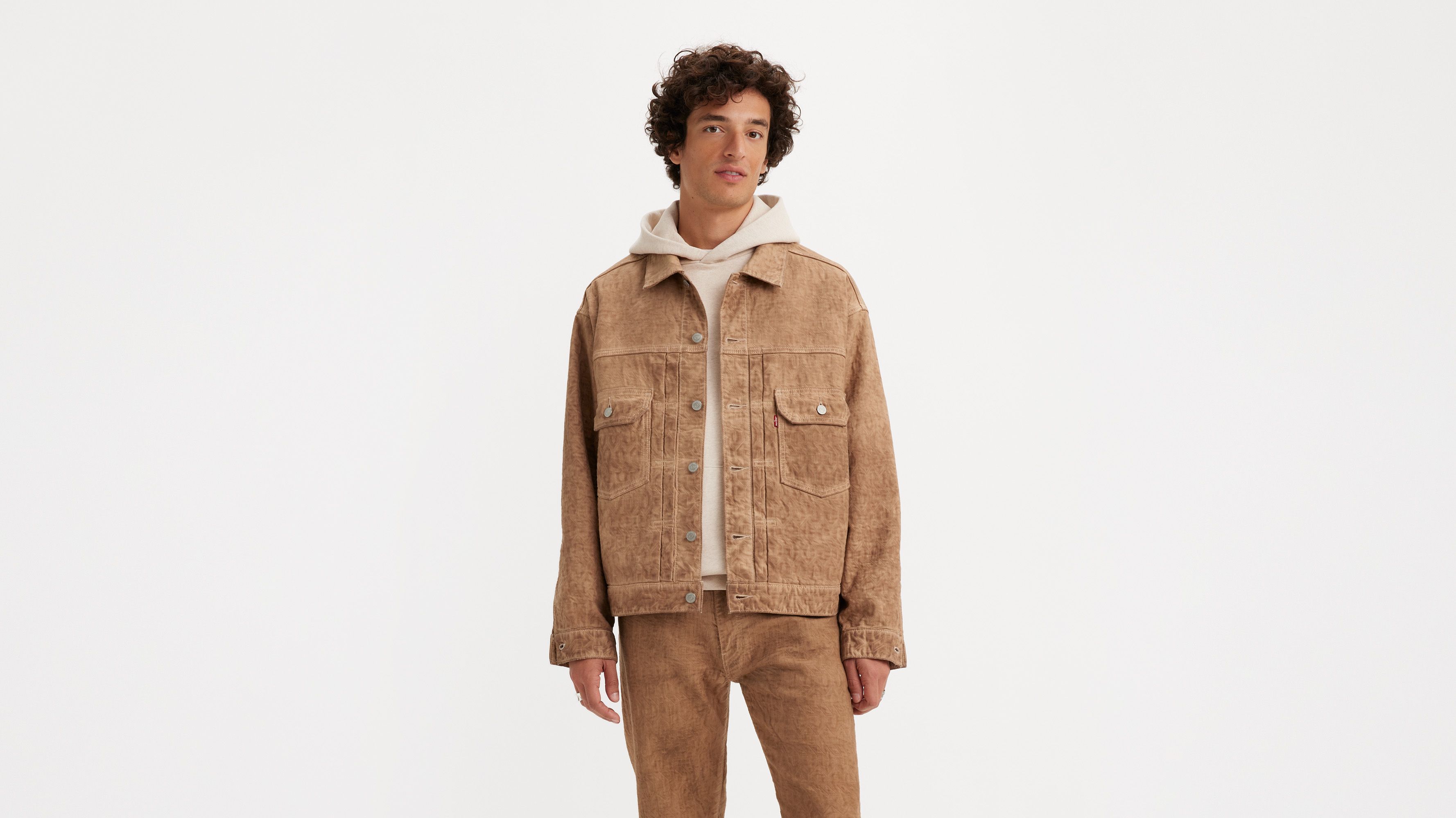 Veste Trucker jacquard Stussy & Levi's® - Khaki Two Tone Garment Dye - Marron