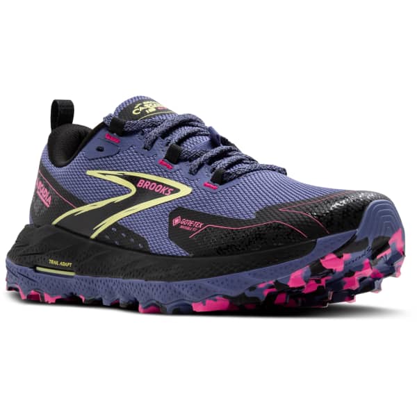 Chaussure trail BROOKS CASCADIA 18 GORE-TEX W GREY BLUE/BLACK/PINK
