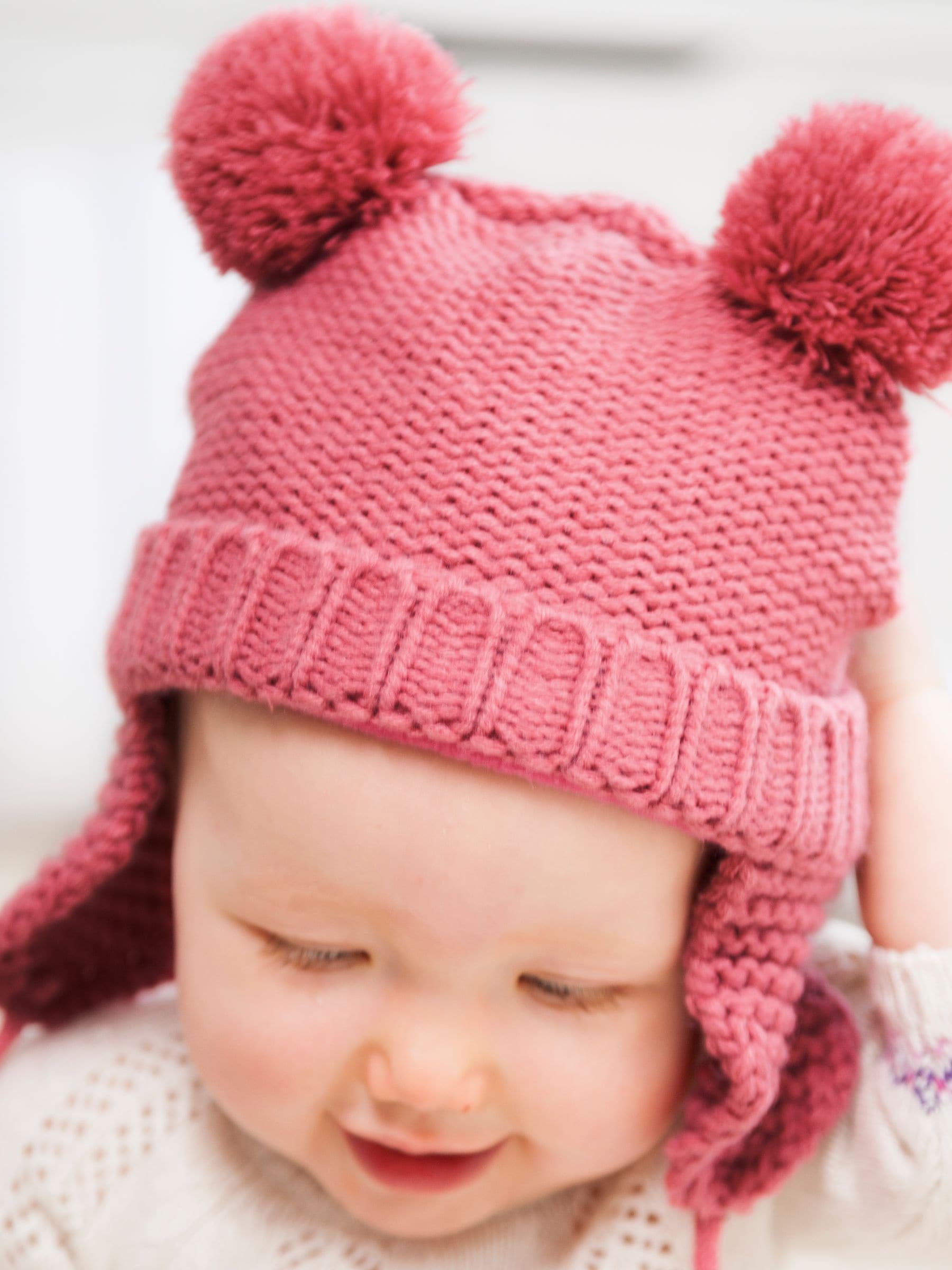 Roze - JoJo Maman Bébé - Behaaglijke muts met pompon