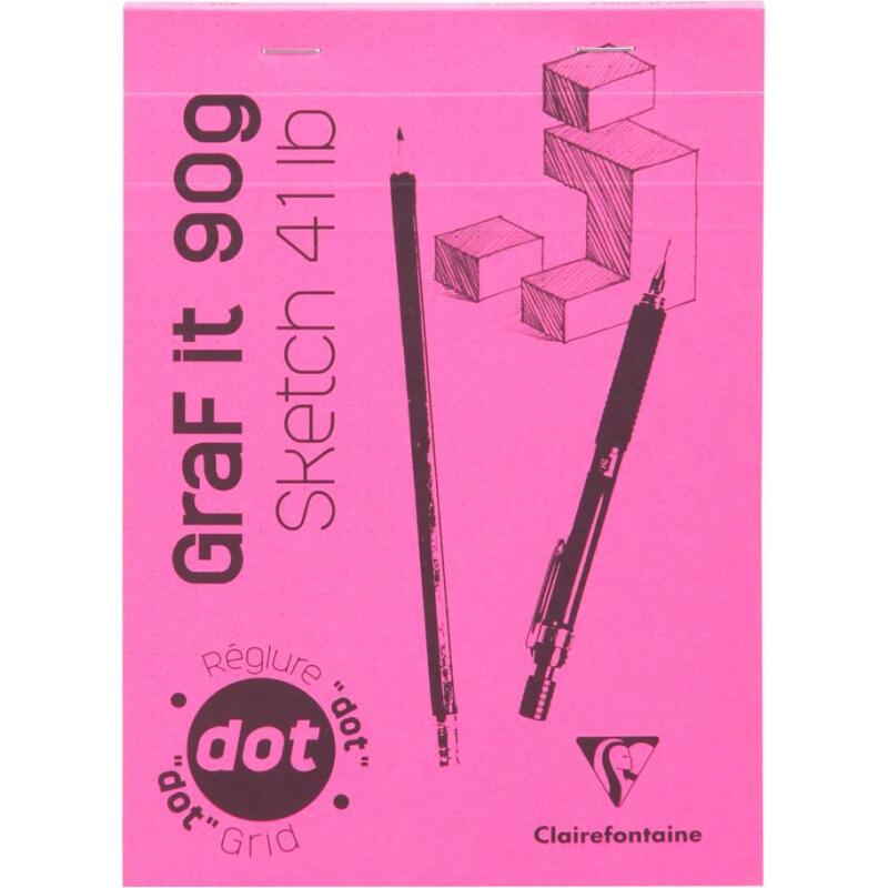 GraF'it dot bloc agrafé 80F A5 90g - Aléatoire