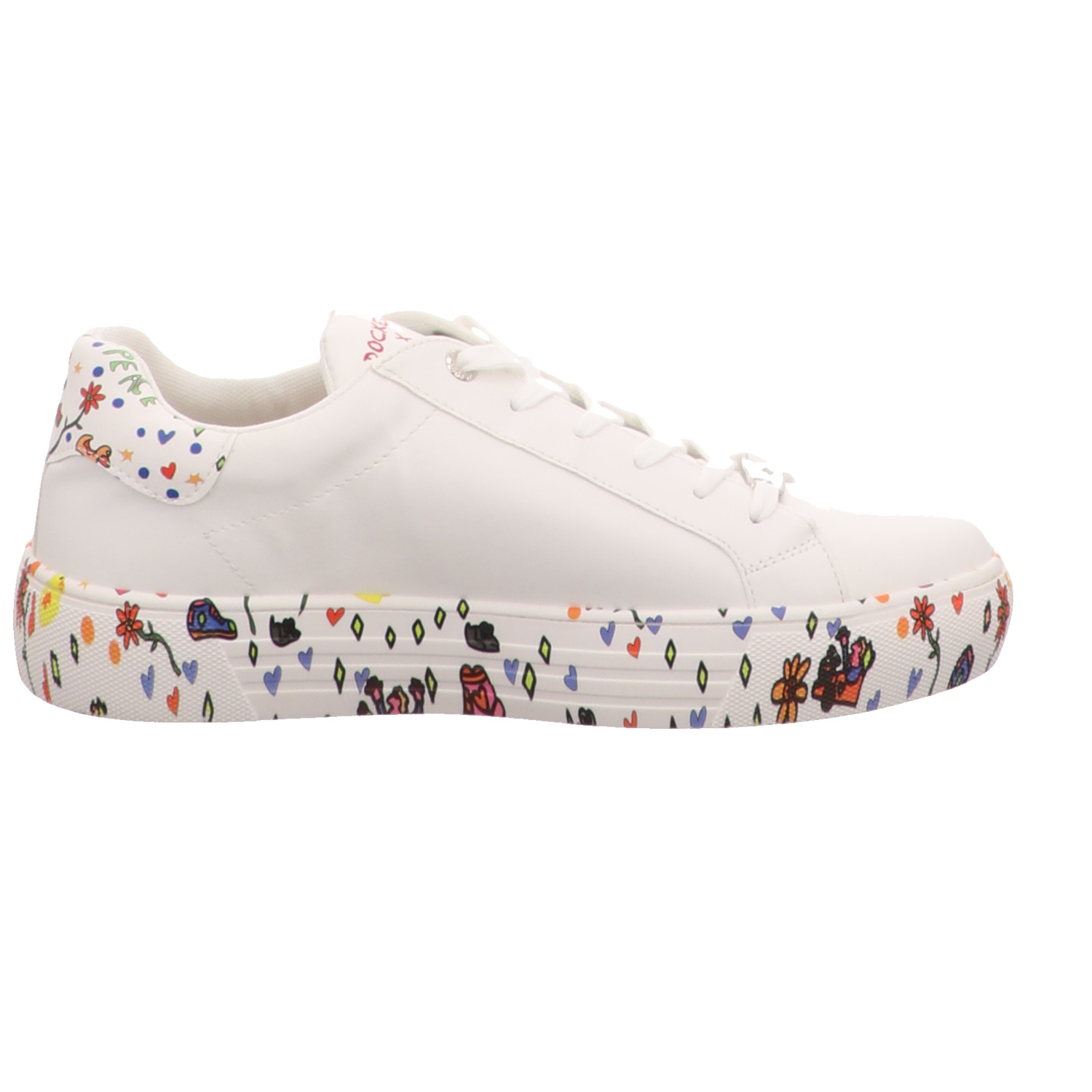 Dockers Schnürhalbschuh weiss/weiss kombi