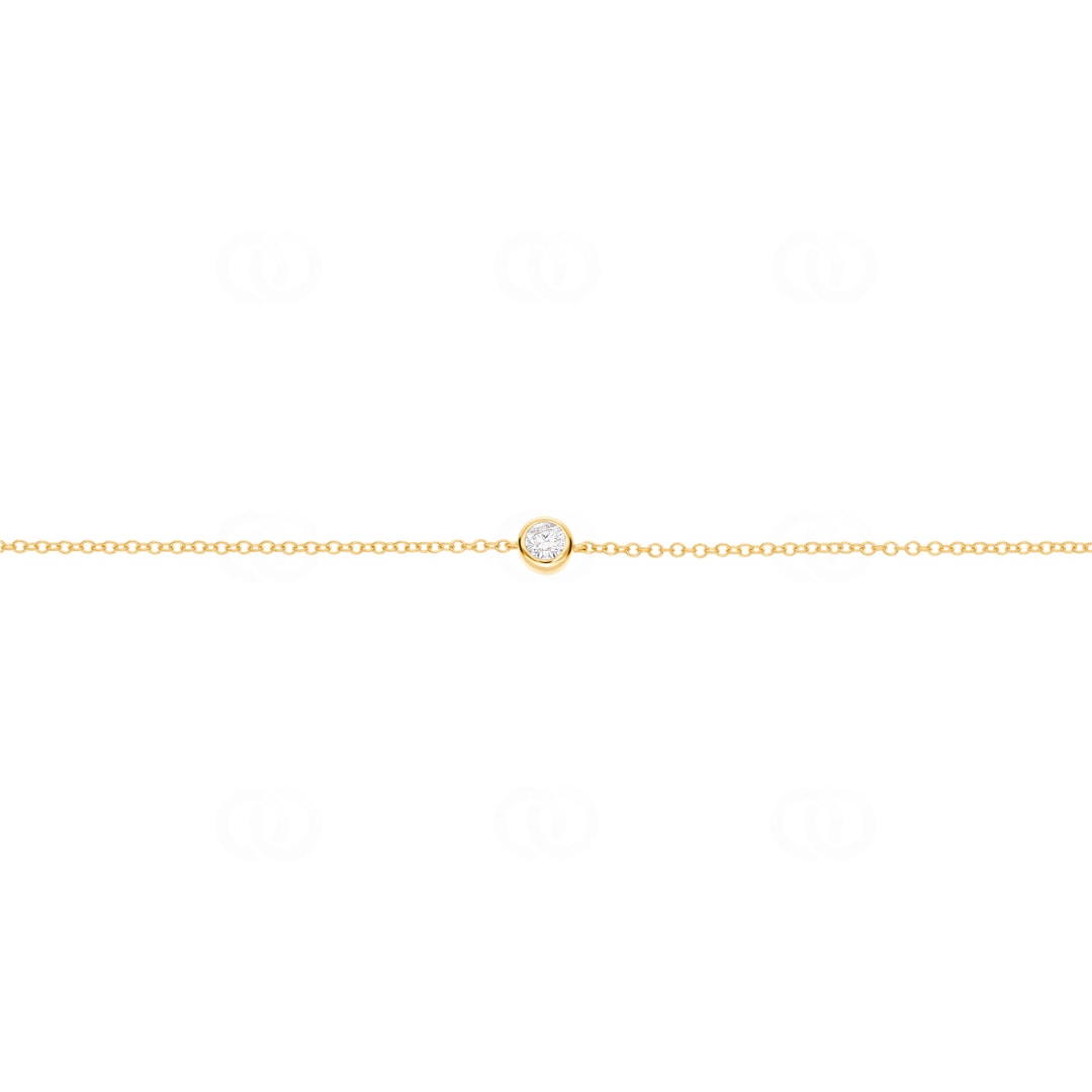 Armband 750/18 K Gelbgold mit Diamant 0.10 ct H/si