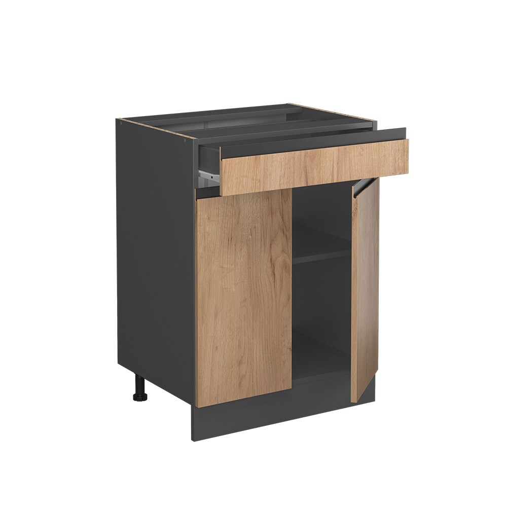 Vicco Schubunterschrank Küchenschrank Küchenmöbel R-Line J-Shape Anthrazit Eiche 60 cm modern