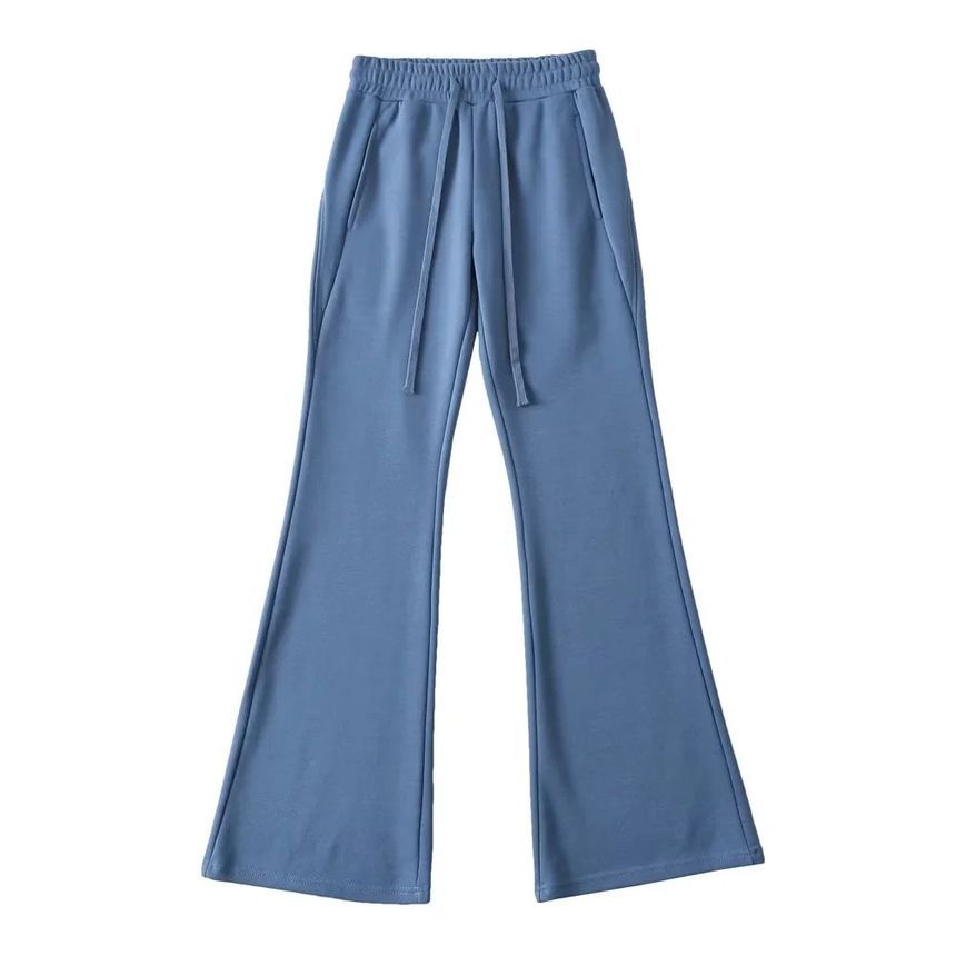 Florentine - Effen wijd uitlopende joggingbroek met trekkoord in de taille