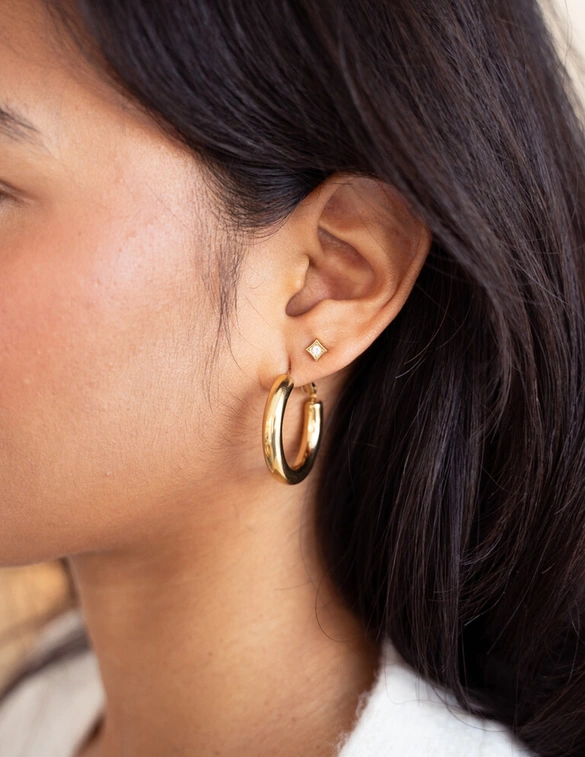 My Jewellery Studs vierkant met strass MJ12108