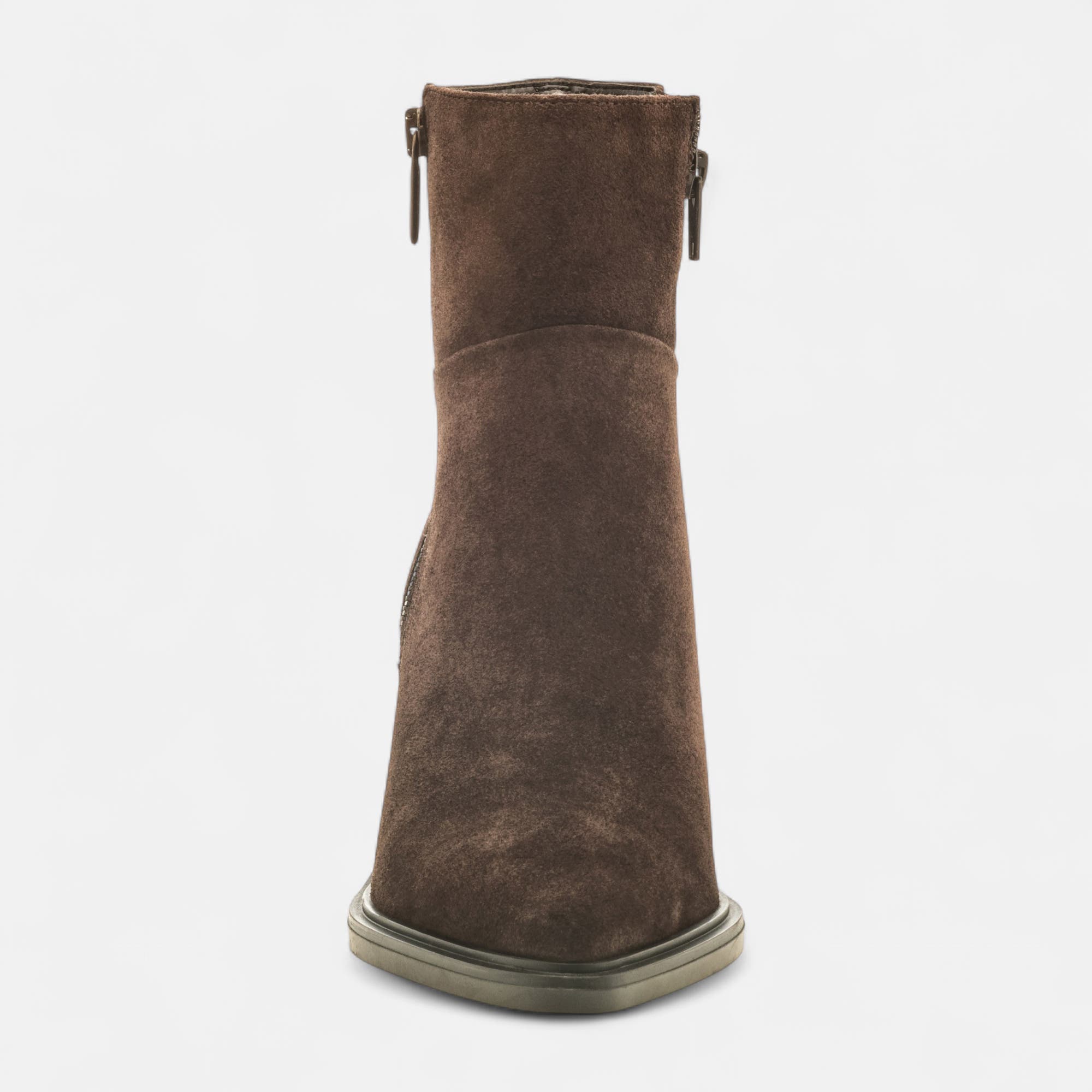 Bottines à talon Femme en cuir marron