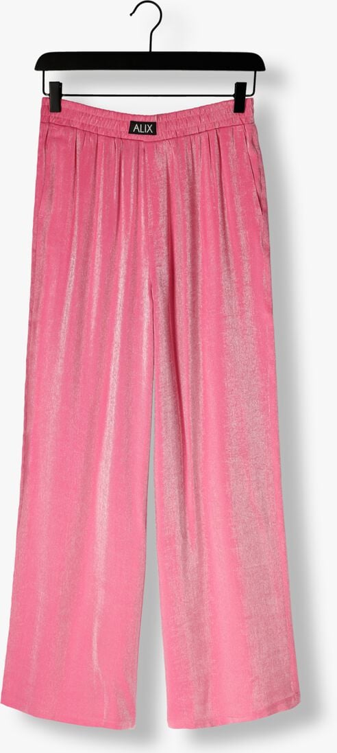 roze alix the label pantalon ladies woven shine wide leg pants