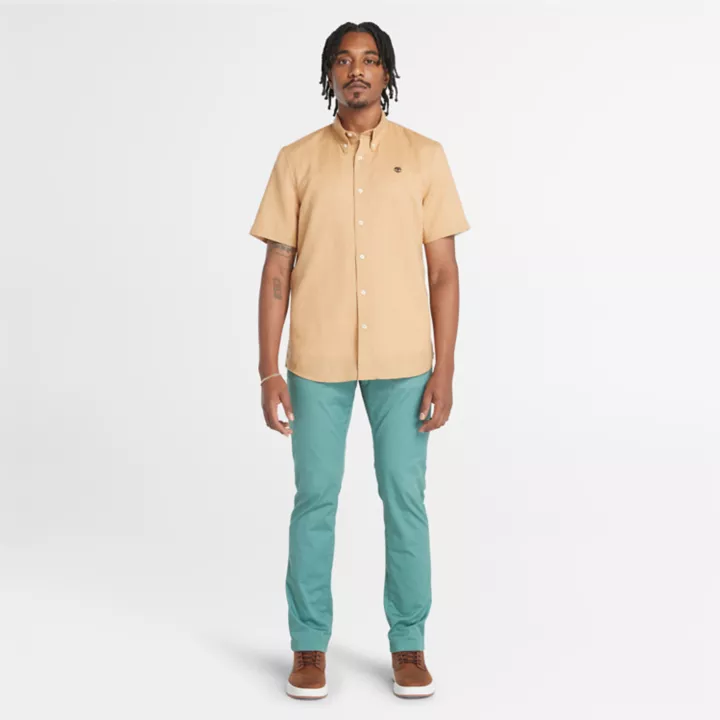 Chemise Lovell pour homme en jaune clair