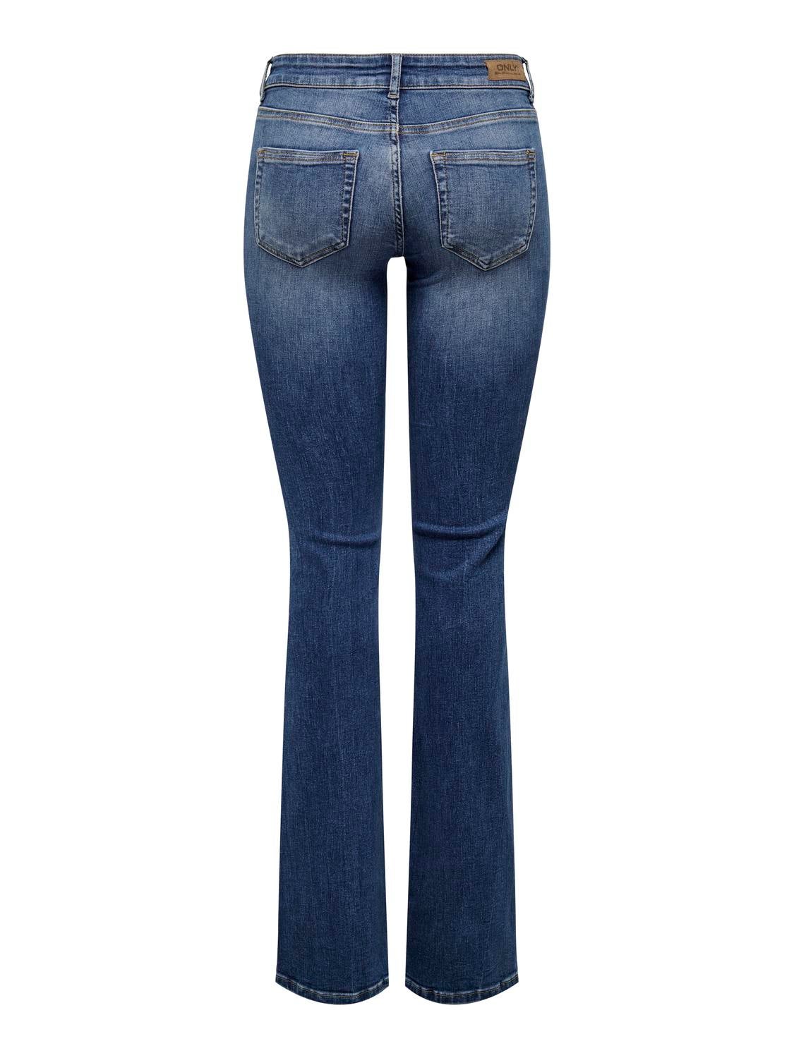 ONLBLUSH Niedrige Taille Ausgestellt Jeans Medium Blue Denim