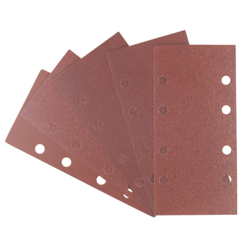 Irwin schuurvel 190 x 93 mm K80/K120/K240 zelfhechtend, met perforatie voor Bosch, Skil, Gamma, Makita, Metabo, 5 stuks.