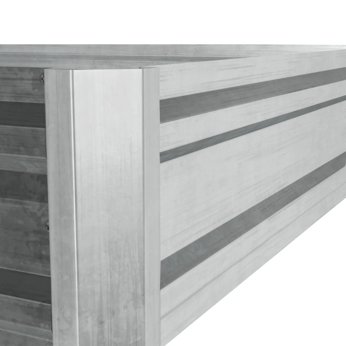 Lot de 2 carrés potager en métal châssis carré 90 x 90 cm gris argenté
