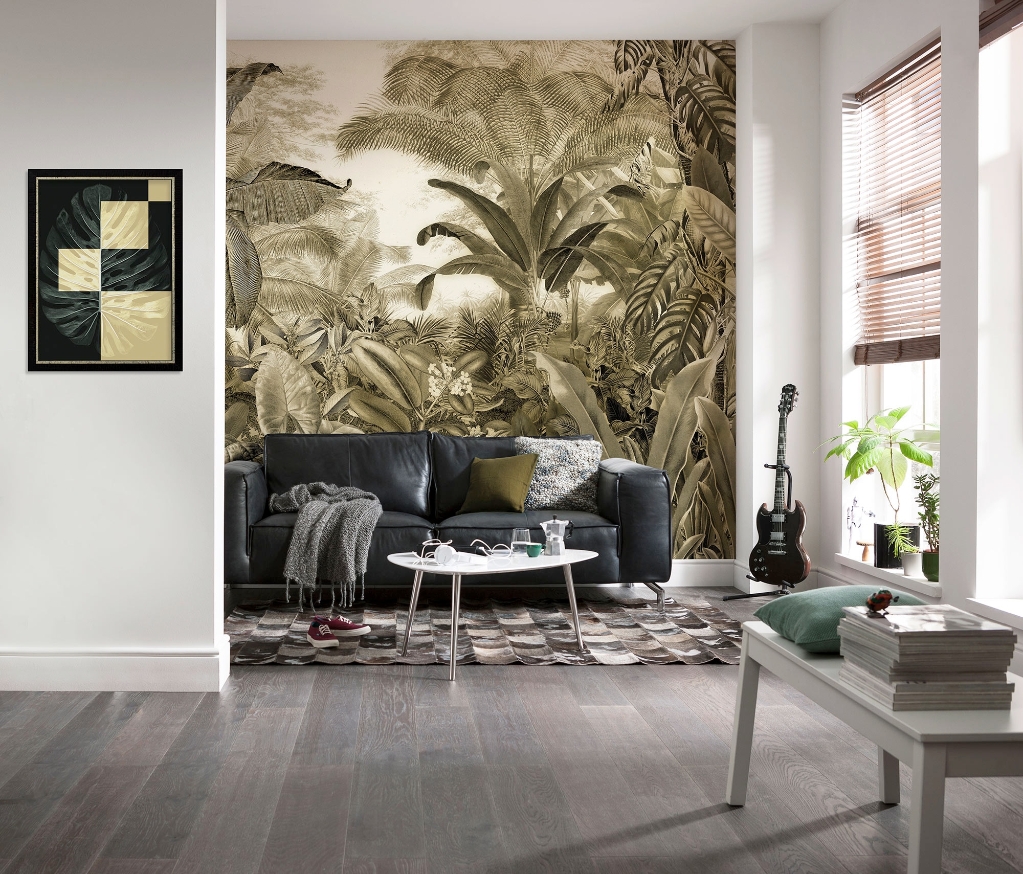 Komar Fototapete »Digitaldruck Vlies -  Adventure Awaits - Grösse 400 x 250 cm« bedruckt | floral | geblümt | gemustert | tropisch glatt Wohnzimmer, Schlafzimmer