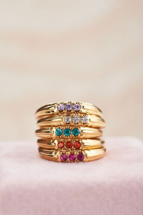Triple azzuro blue ring