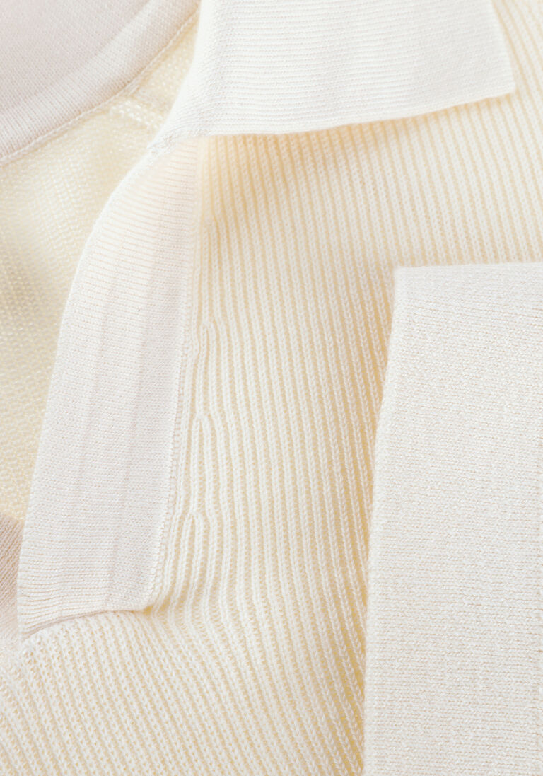 ecru profuomo polo polo open collar rib