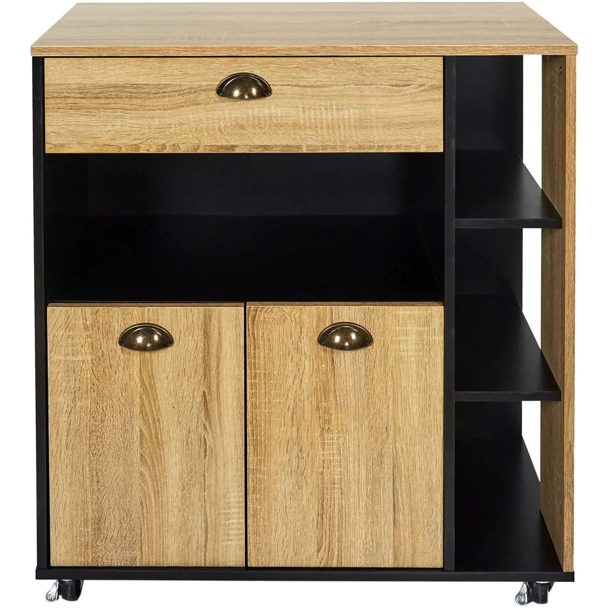 The Home Deco Factory Meuble desserte de cuisine bois Chef