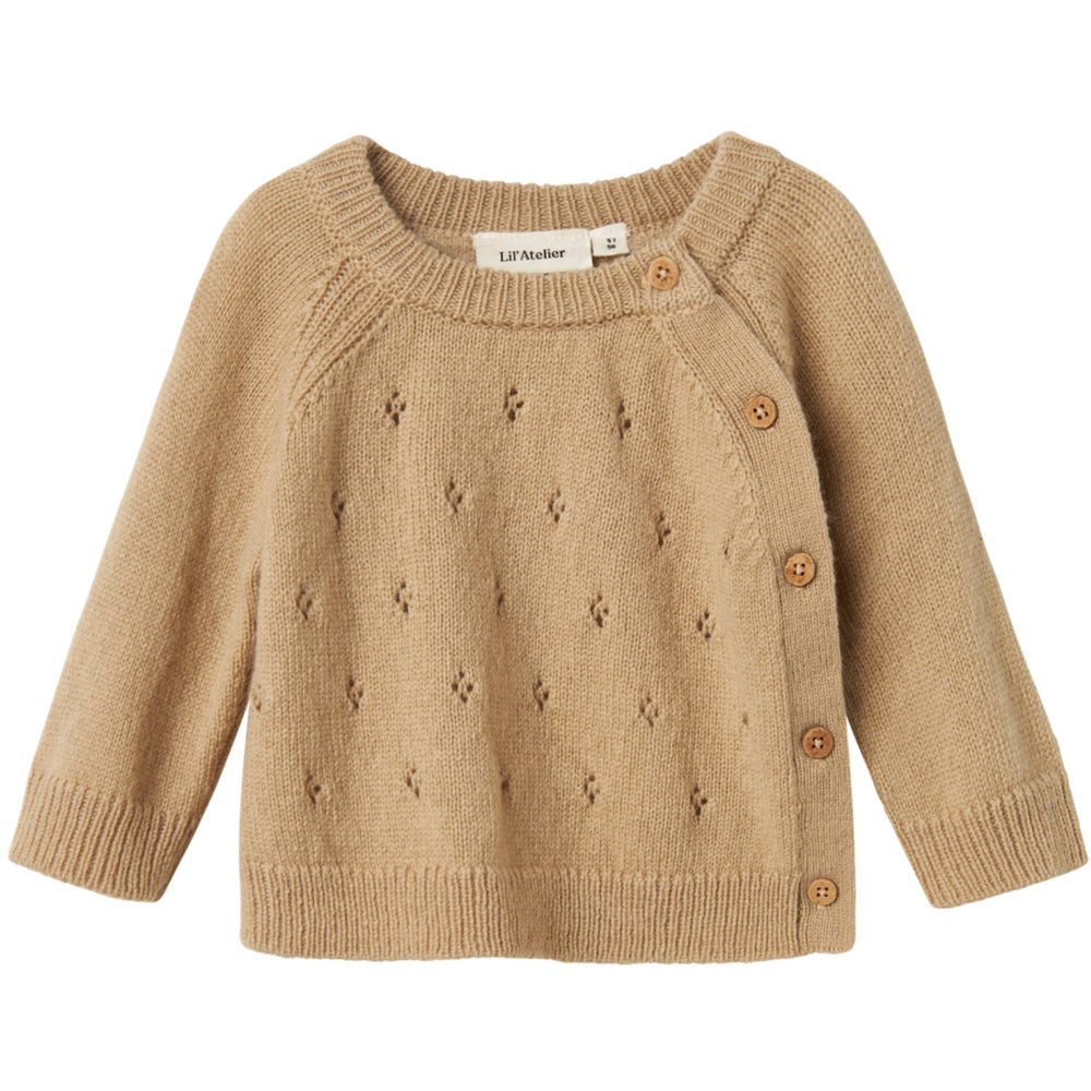 Køb Lil'Atelier Safari Melange Nbnnalio Ls Slå-om Strik Lil