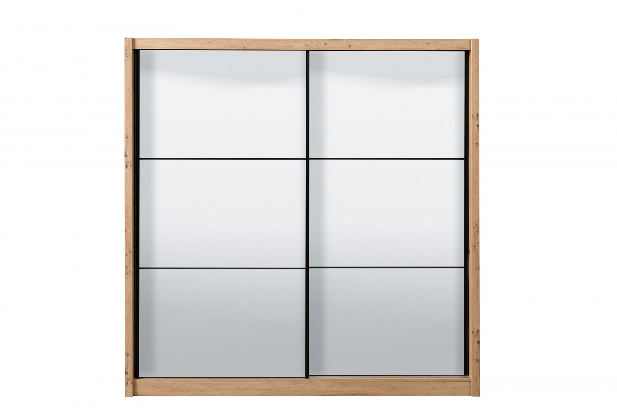INOSIGN Schwebetürenschrank »Navara Kleiderschrank mit Spiegel Wäscheschrank« mit kompletter Spiegelfront, FSC®-zertifiziert, 213,5x215,5x61cm