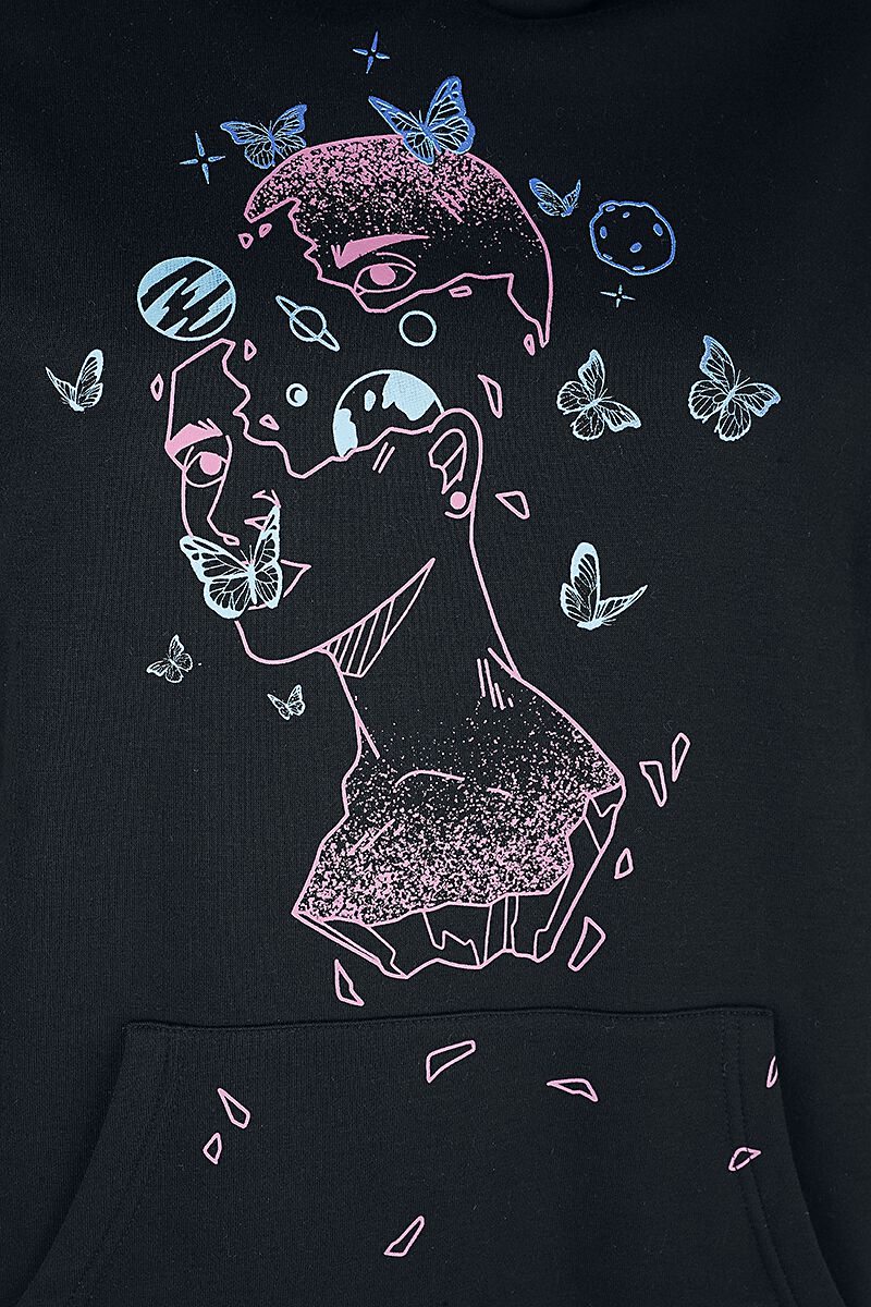 Sweat à capuche long avec imprimé frontal | Full Volume by EMP Sweat-shirt à capuche