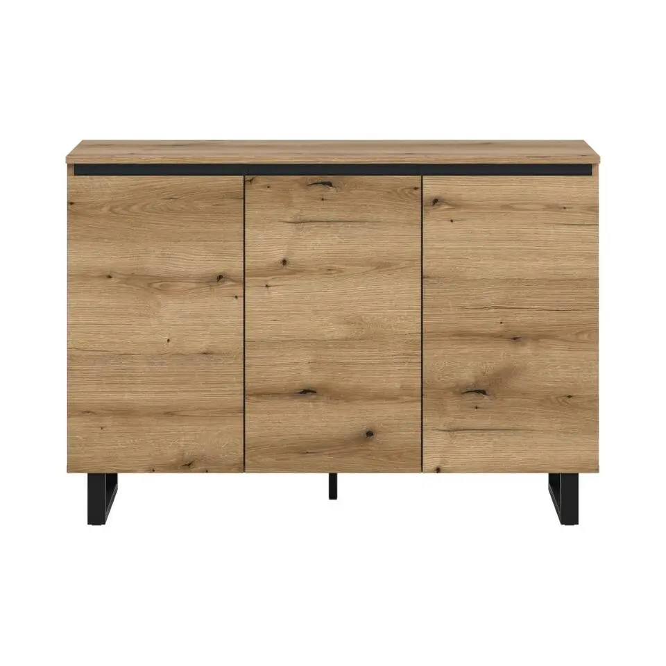 Hioshop Tomasa dressoir 3 deuren eiken decor