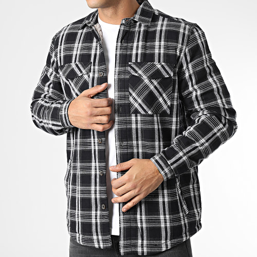 Surchemise A Carreaux Tornio Noir Blanc