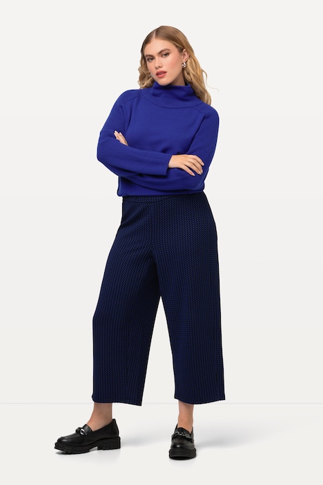 Sweat-Culotte Sienna, schmales Bein, Struktur, Elastikbund