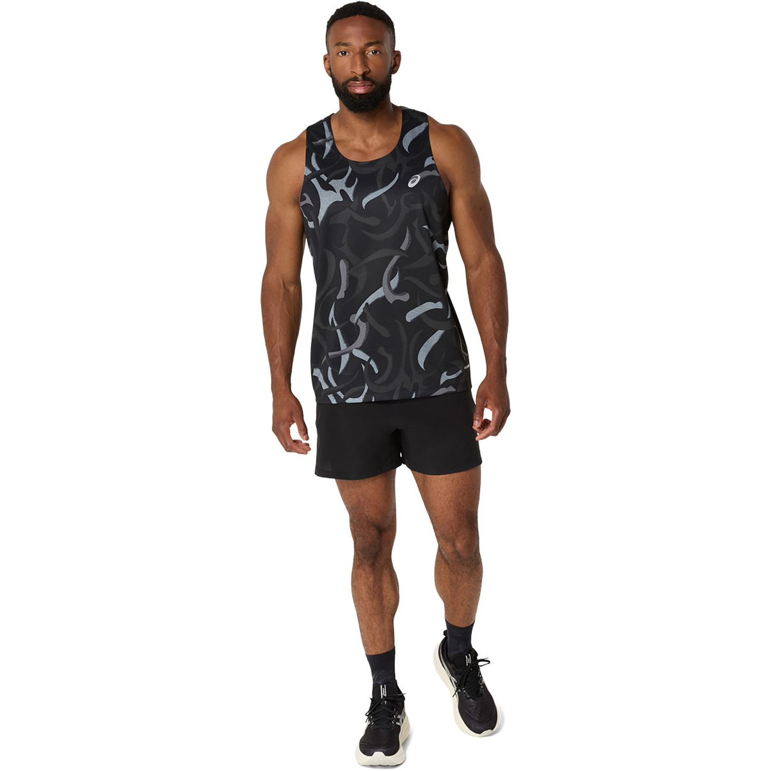 ASICS Road All Over Print Singlet Heren