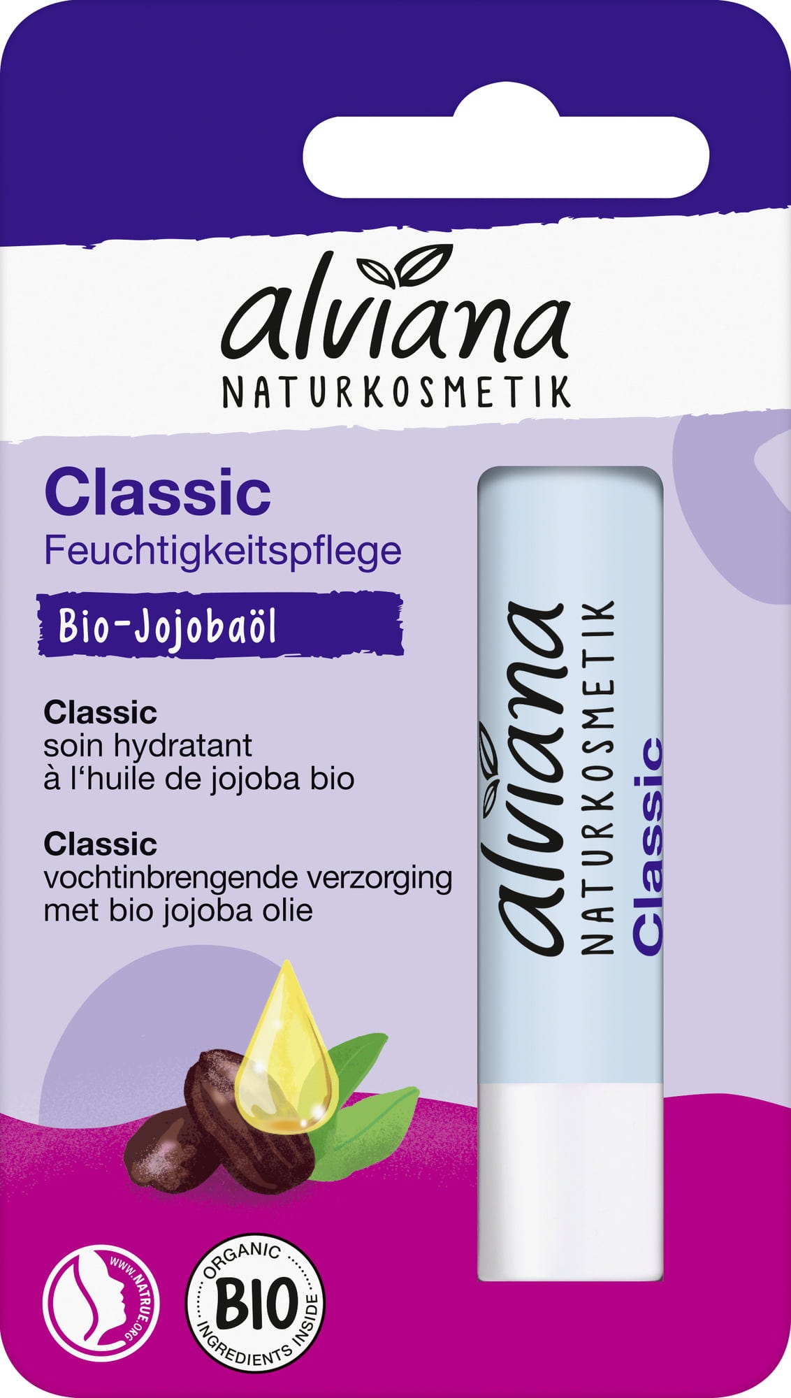 alviana Naturkosmetik  Lippenpflegestift Classic, 4,50 g