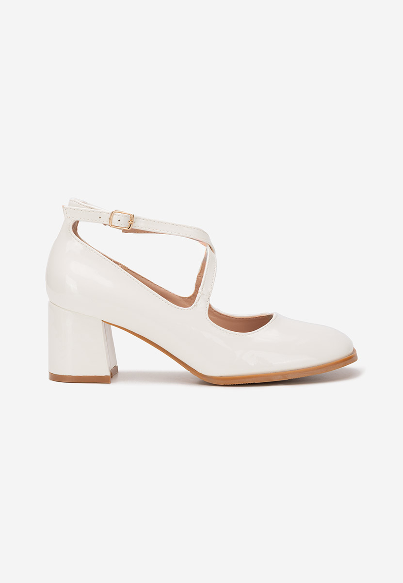 Chaussures à talon épais blancs Enoida