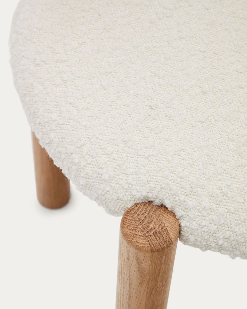 Kave Home Nebai Bouclé Eetkamerstoel