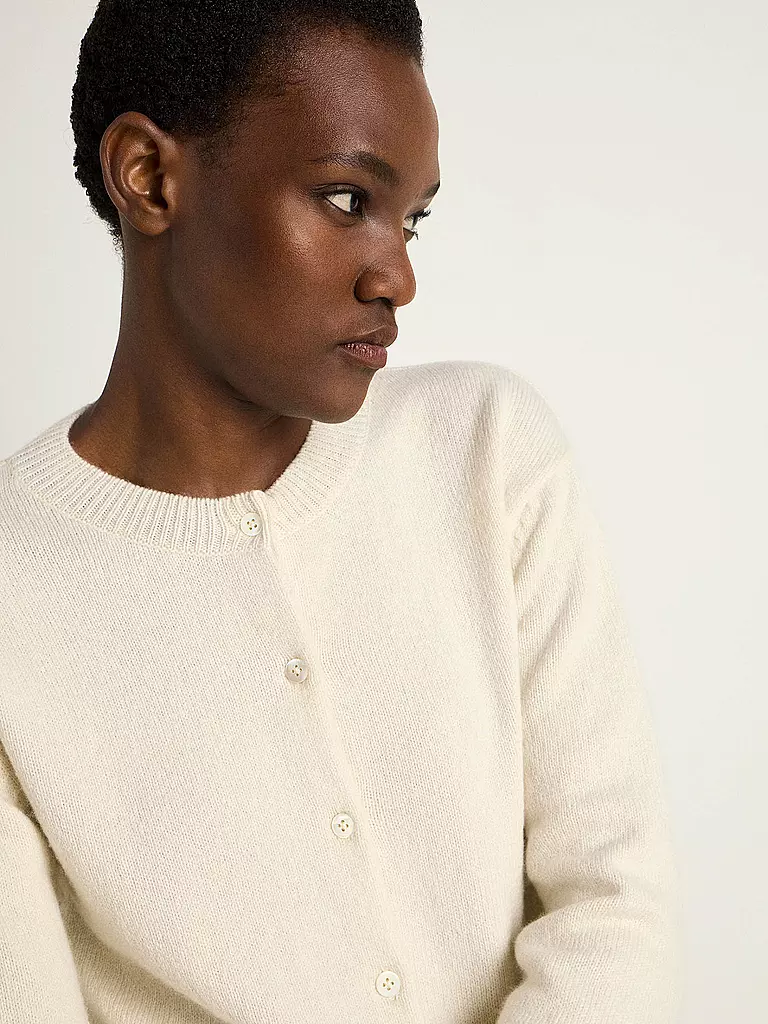 LANIUS Strickjacke Boxy Fit creme