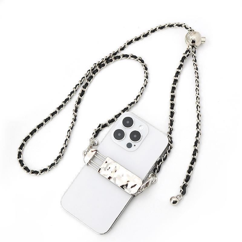 (74x24mm) Universal Handy Metall Halterung mit Ösen - Silber