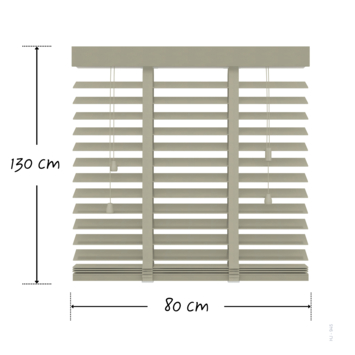 KARWEI houten jaloezie 50 mm leem (kleurnr. 945) 80x130 cm (bxh)