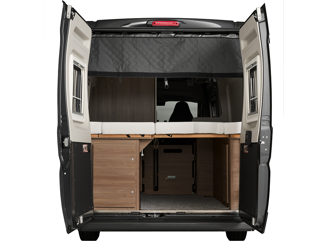 Hindermann Heck Unit Fiat Ducato 290-serie vanaf 2014 buscamper opbergvak - black