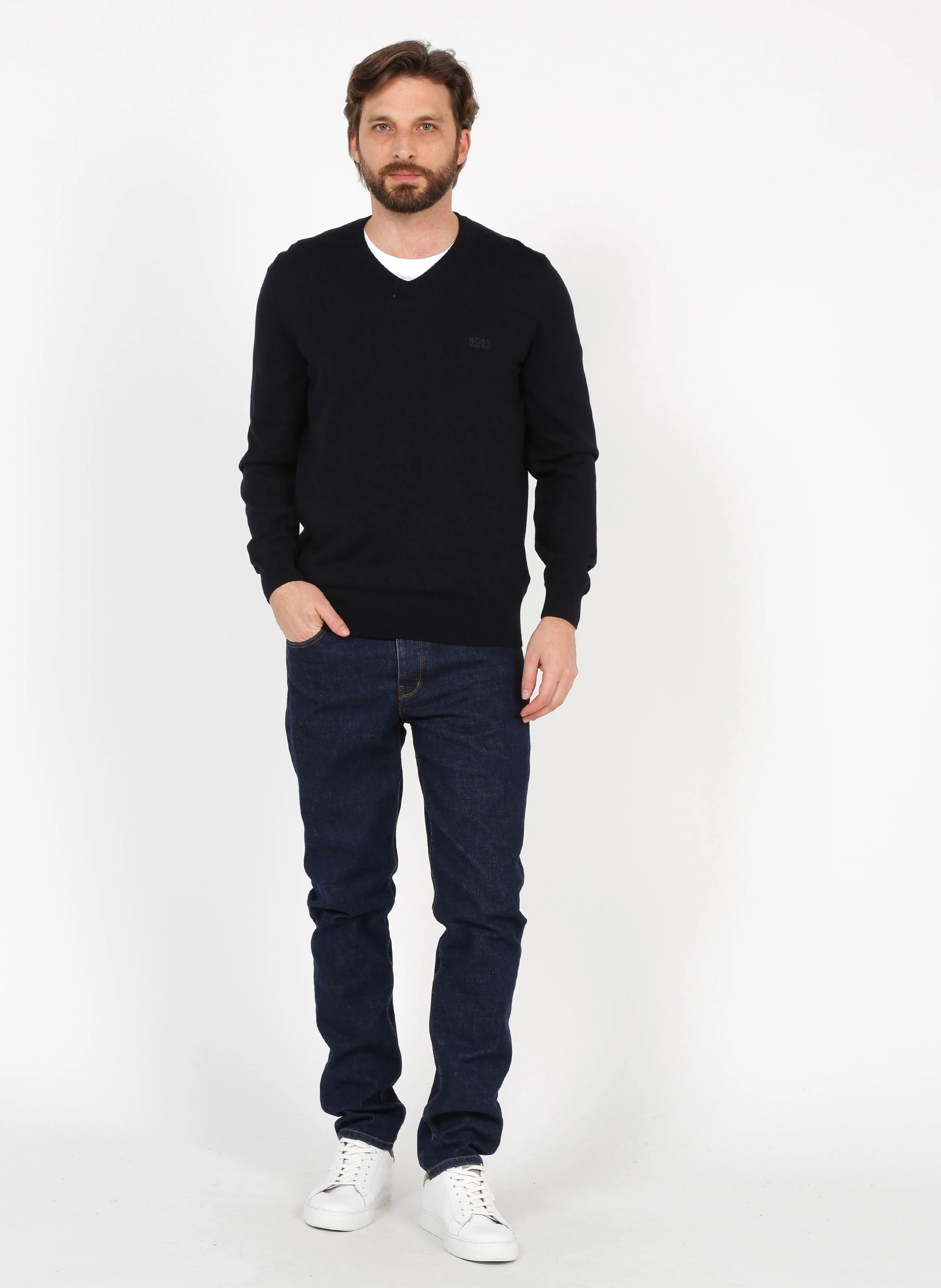 Jean slim en coton mélangé | Jean brut