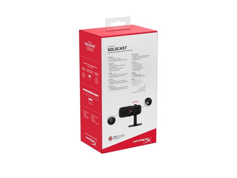 HyperX Mikrofon SoloCast Gaming-USB-Mikrofon mit LED Anzeige