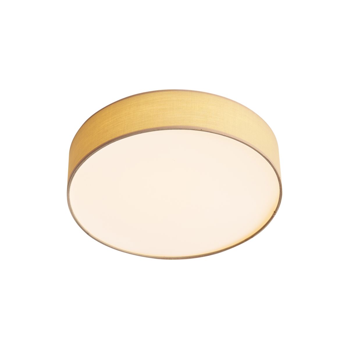 Smart plafondlamp beige 35cm incl. LED en afstandsbediening - Flat drum
