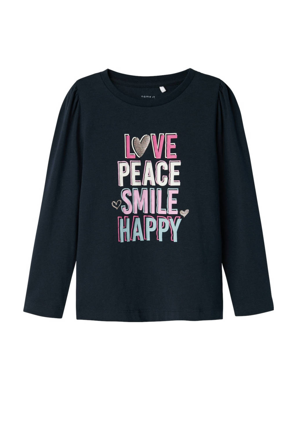 NAME IT longsleeve NMFNEMMY met printopdruk donkerblauw