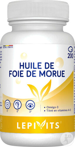 Lepivits Huile De Foie De Morue Système Immunitaire 200 Capsules