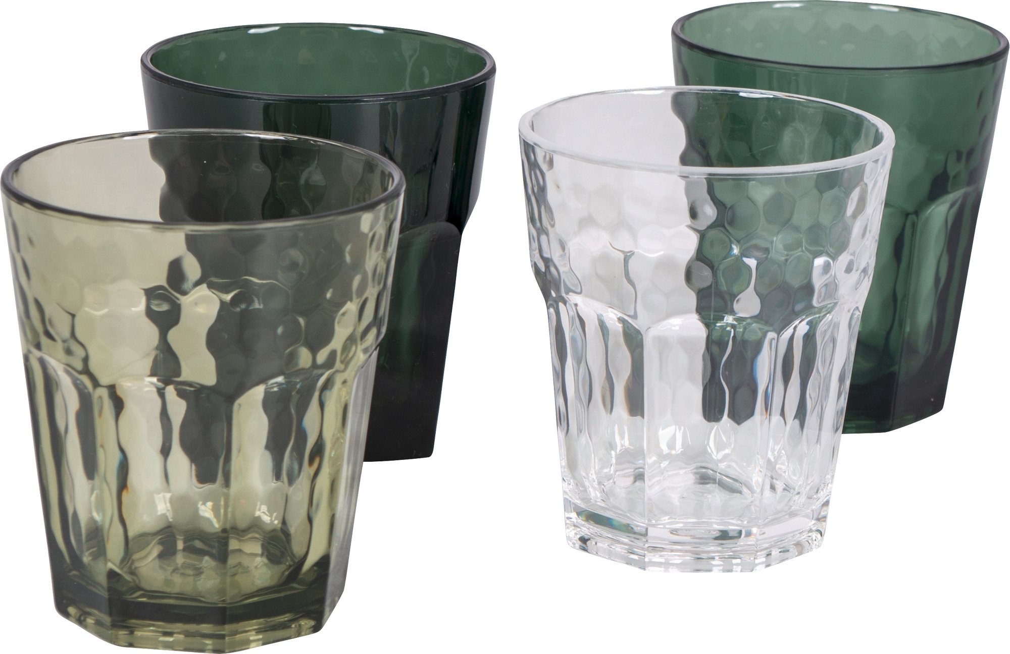 Bo-Camp Tinkglas Mix&Match 4st 200 ml grün