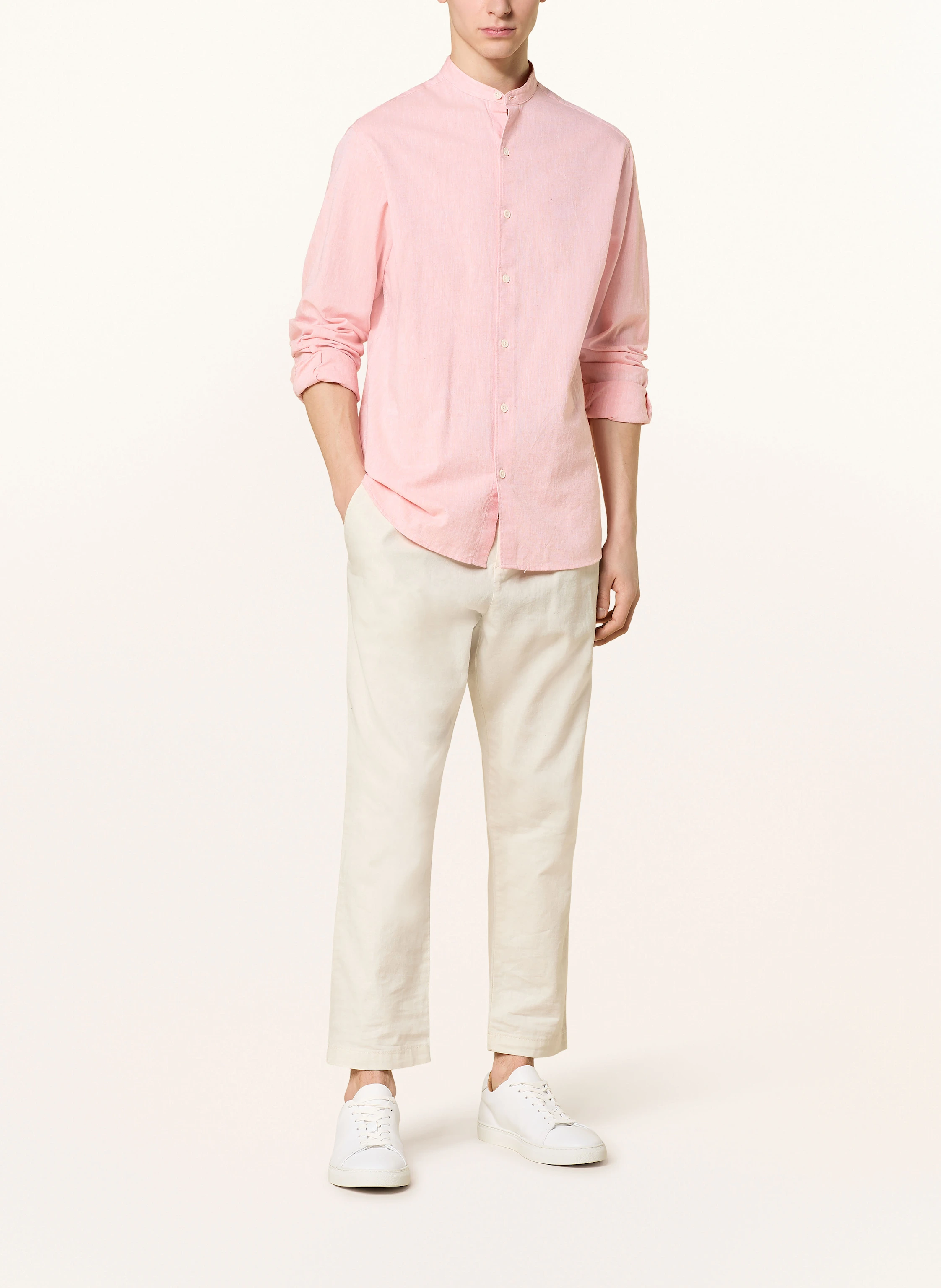 PAUL Hemd Comfort Fit mit Leinen