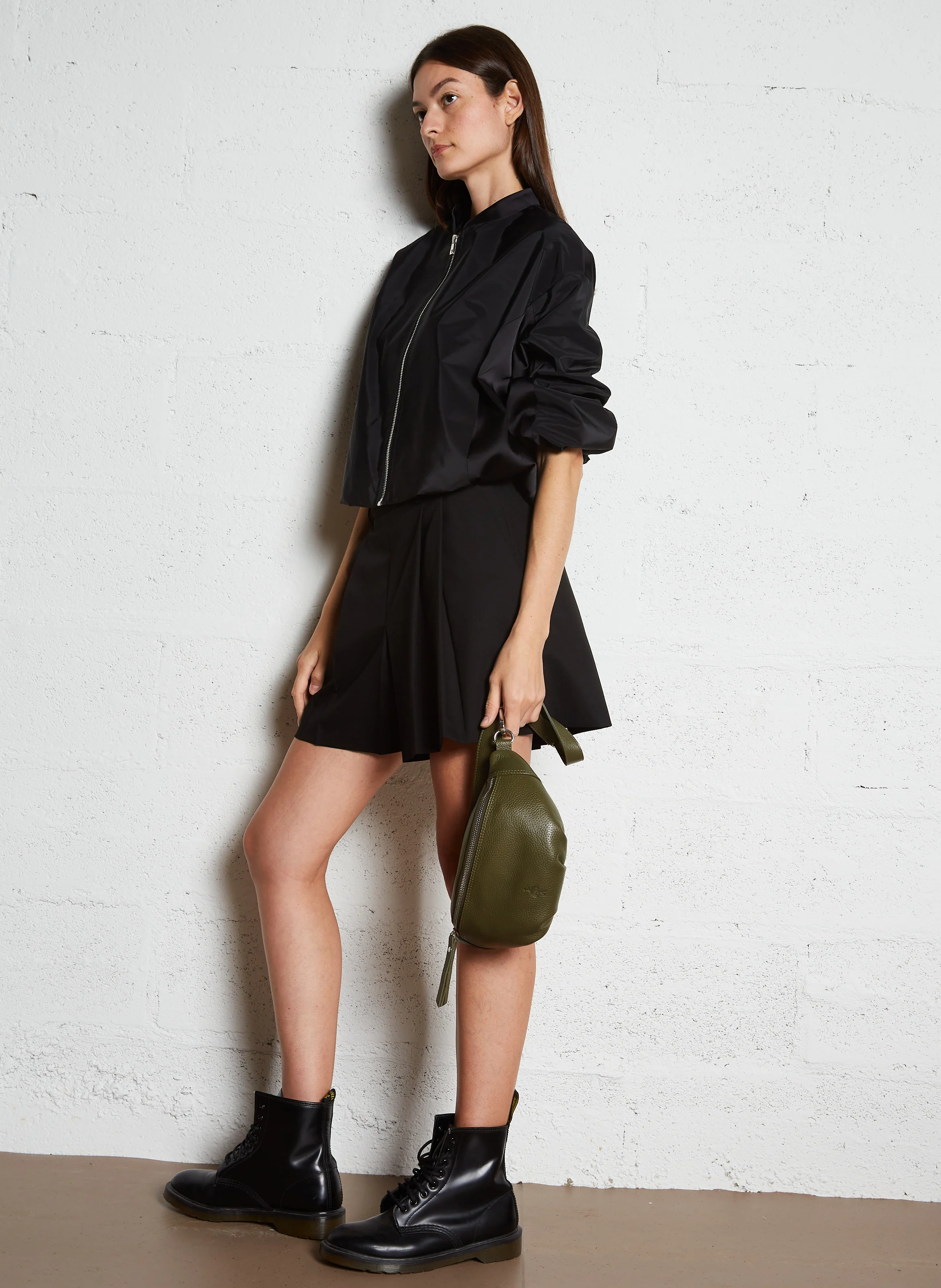 ANGEL - Sac banane en cuir | Vert