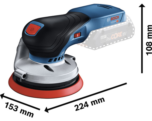 Bosch Professional GEX 18V-125 accu excenterschuurmachine, zonder accu en lader