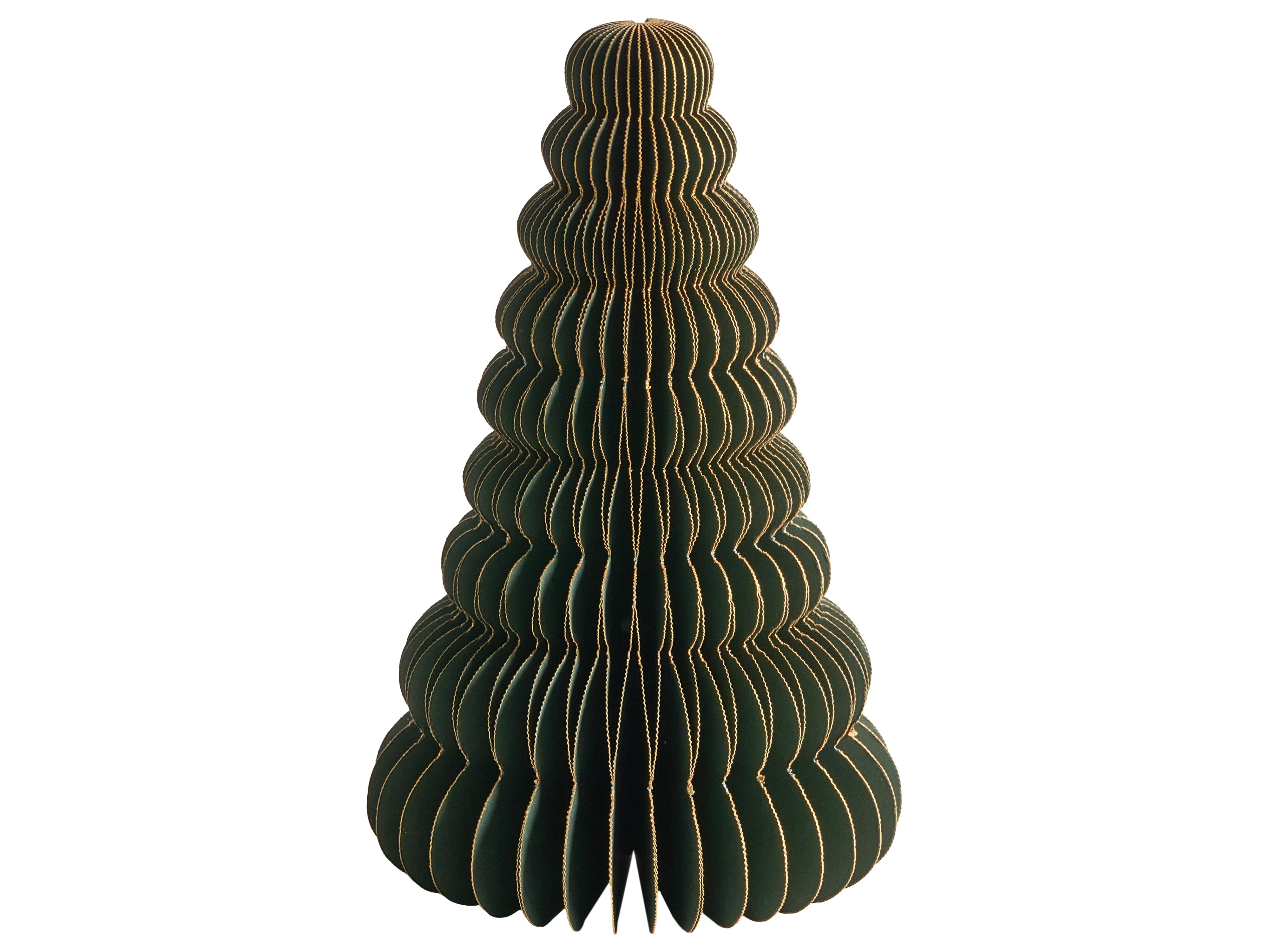 Set van 5 kerstdecoraties VORMA Kerstboom 25 cm Beige/groen
