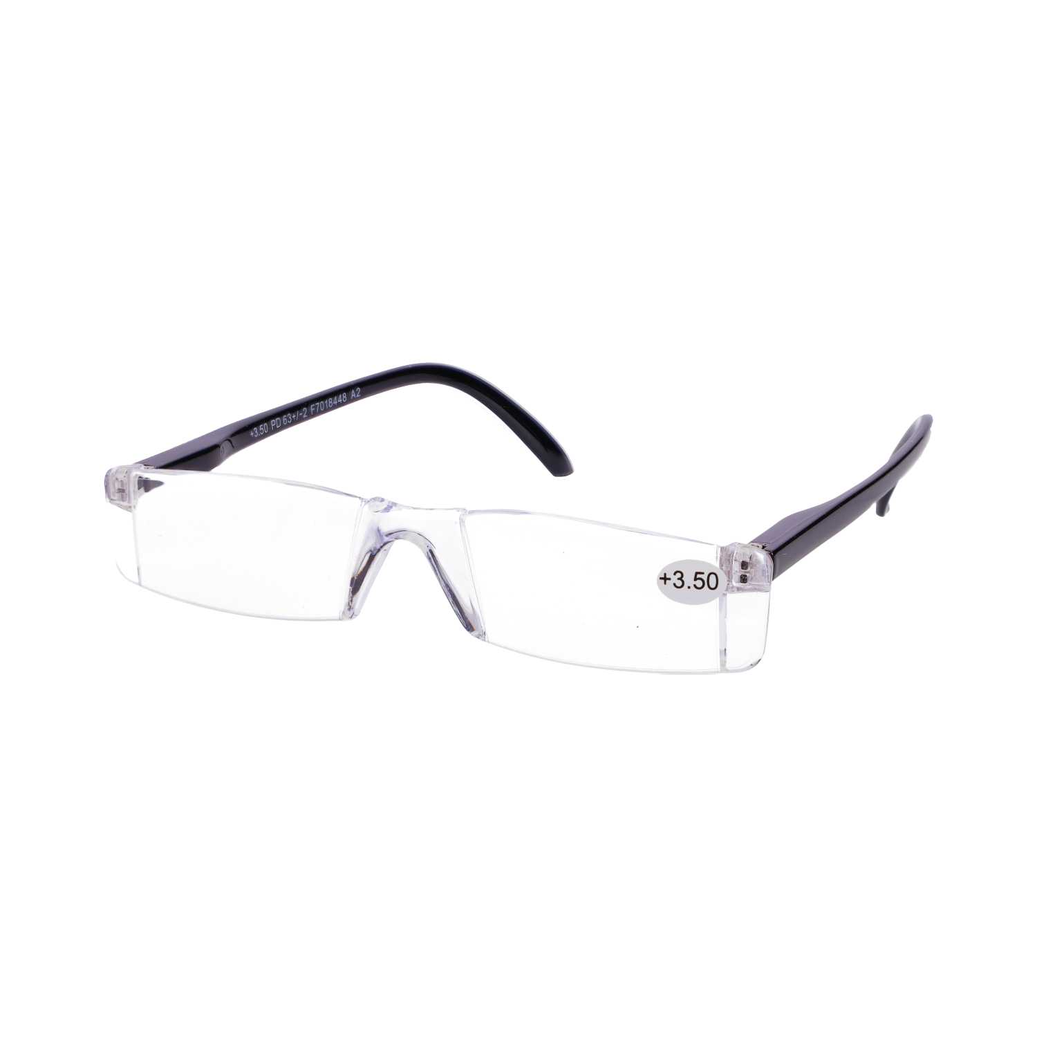 Star Optic Lesehilfe MD7 aus Kunststoff +3,5 Dioptrien klar schwarz