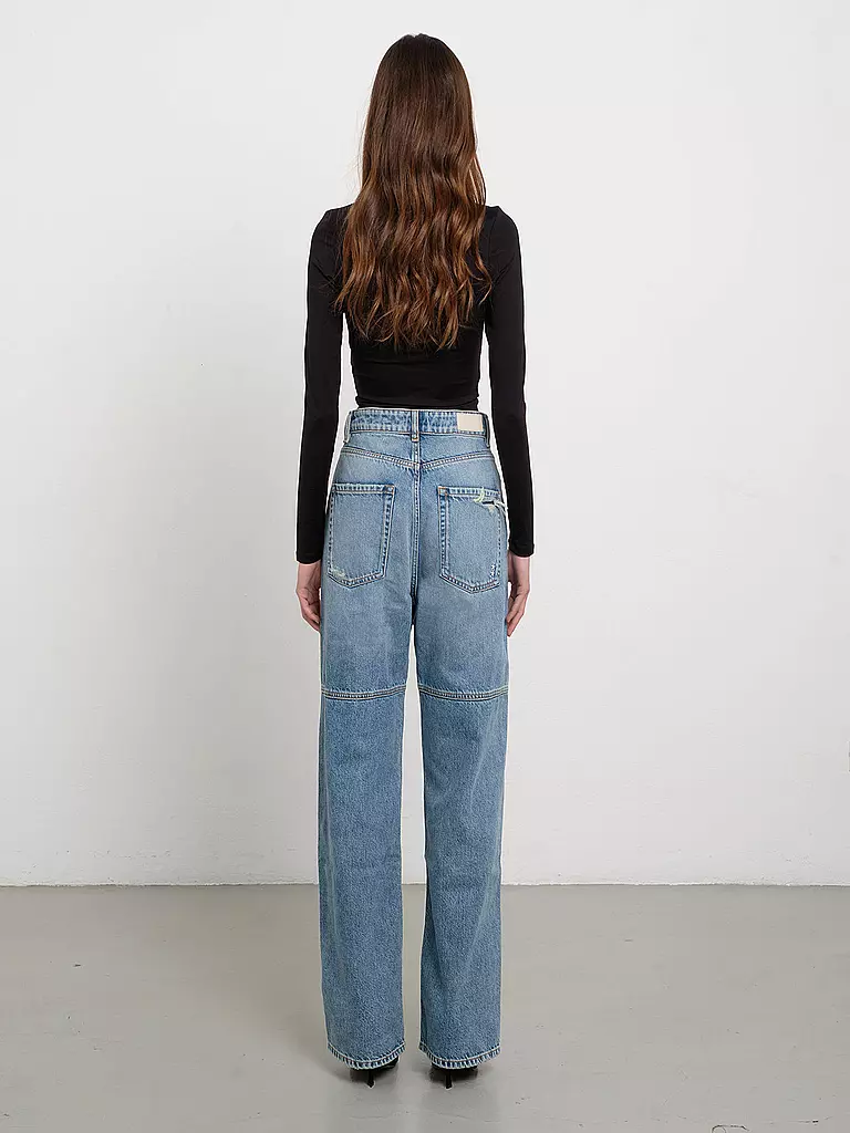 ICON DENIM Jeans Flared Fit JENNY hellblau