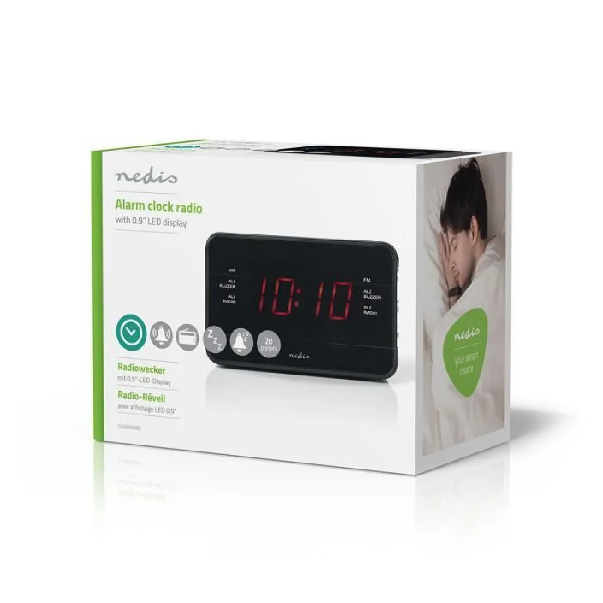 Nedis Radio Réveil LED