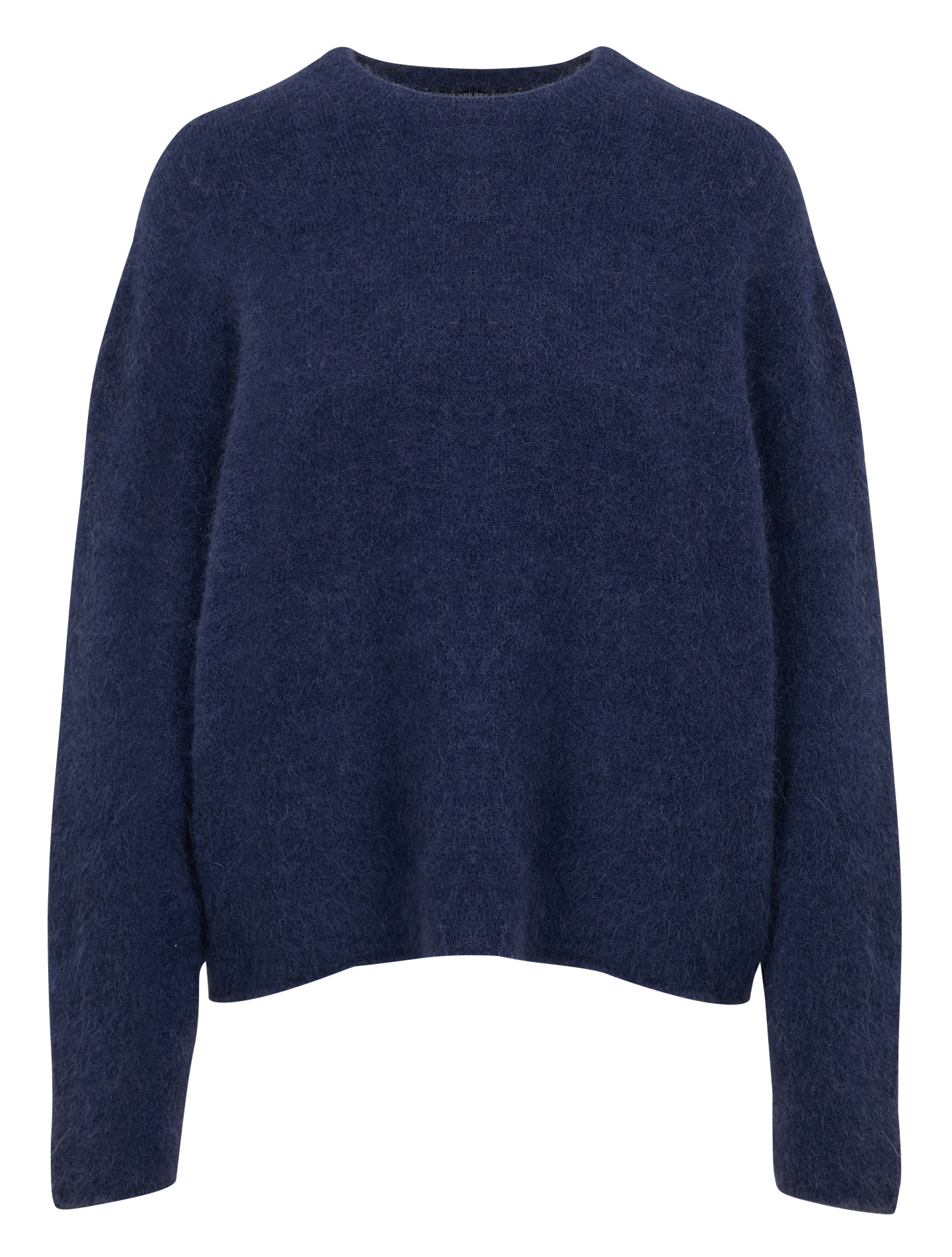 THELMA - Pull ample col rond en laine d'alpaga mélangée | Bleu